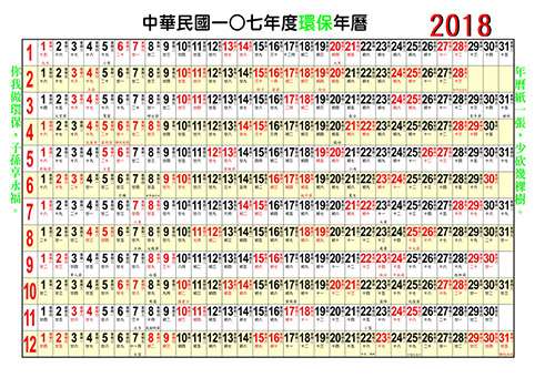 環保年曆